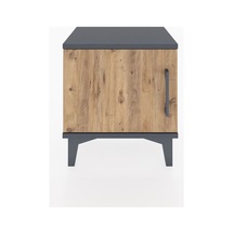 Arges Komodin Tek Raflı Tek Kapaklı 44x30x48 Antrasit-çam Antrasit