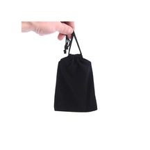 Zar Çantası Kadife Çantalar Takı Ambalajı İpli Çantalar Torbalar Kart Çantası Siyah