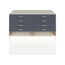 Kronos Konsol 8 Çekmeceli 176x59x99 Çam-aytaşı/antrasit Çam-aytaşı/antrasit