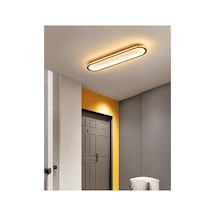 Eskitme Gold 60x16cm Oval Avize 6500k Soğuk Beyaz Led Lambası