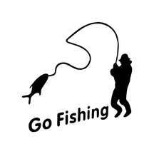 Go Fishing Sticker 10 X 10 Cm