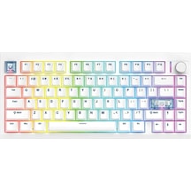 Mk921 Maxfıt8 White White Switch Hotswap Rgb Kablosuz İngilizce Mekanik Gaming Klavye