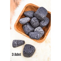 Tamburlanmış Doğal Lav Taşı Doğal Taş Kütle 3 Adet