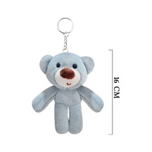 Sevimli Ayıcıklı Peluş Anahtarlık 16 Cm Gri