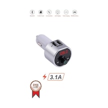 Torima G10 Pd Şarj Özellikli Dijital Göstergeli Bluetooth Fm Transmitter Gümüş