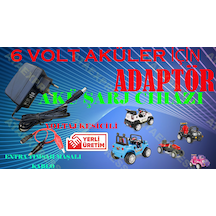6 Volt Pilsan Uyumlu Oyuncak Akülü Araba Şarj Cihazı Adaptör N11.280