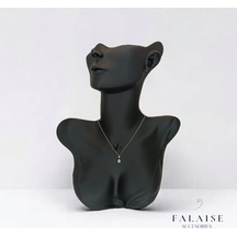 Taşlı Damla Kolye - Gümüş Gümüş