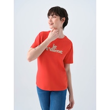 Loft Regular Fit Kırmızı Kadın T-shirt Lf2039128 KIrmızı