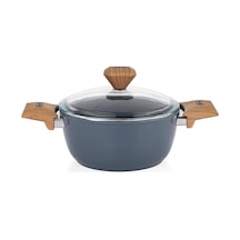 Fiesta Seramik Derin Tencere - Siyah / Açık Kahverengi - 20 Cm Çok Renkli