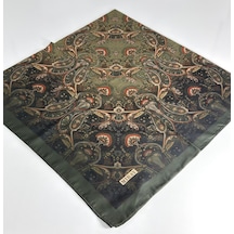 Miray Nevada Büyük Boy Organik Pamuk Eşarp - 120 X 120 - 06453 Haki Yeşil