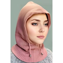 Tezzgelsin Kadın Triko Tesettür Örgü Bere Tesettür Başlık Tesettür Bere Gül Kurusu