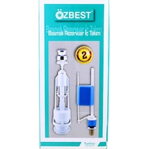 Özbest Su Tasarruflu Basmalı Klozet Rezervuar İç Takımı - Uyumlu Ve Dayanıklı Lisinya Mavi