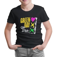 Green Day - Oh Love Siyah Çocuk Tshirt