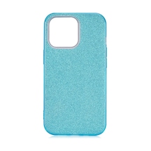 Apple Uyumlu iPhone 13 Pro Max Kılıf Zore Shining Silikon-Mavi