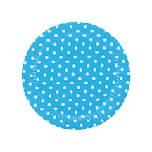 Puanlı. Mavi Karton Tabak - 23.00 CM - 8 Adet