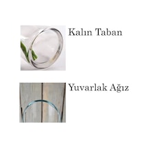 Silindir Cam Vazo Dekoratif 10 Cm Genişlik 15 Cm 20 Cm Isıya Dayanıklı Kalın Taban Ölcülere Dikkat Beyaz
