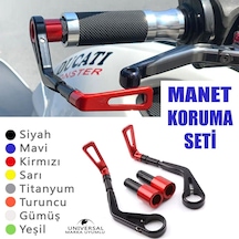 Motosiklet Manet Koruma Seti Universal Premium Kalite Sep Turuncu Renk