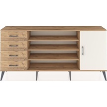 Arges Konsol 6 Raflı 4 Çekmeceli Tek Kapaklı 176x30x83 Çam-aytaşı/çam Aytaşı/çam
