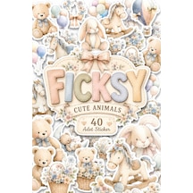 Sevimli Oyuncaklar Soft Bebek Odası Temalı Sticker Seti - 40 Adet Etiket Çıkartma Diğer