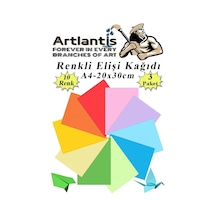 Elişi Kağıdı A4 10 Renk 3 Paket El İşi Kağıdı 10 Lu Kreş Ana Sınıfı Okul Öncesi Sınıf Malzemesi