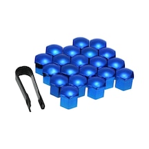 Yifomall 17mm Jant Somun Kapakları - 20 Adet Evrensel Abs Plastik Koruyucu Kırmızı/mavi Seçenekli