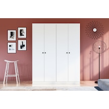 Gm 052 4 Kapılı Düğme Kulplu Gardrop