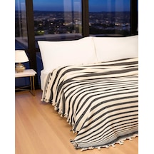 Doğal Pamuk , Yumuşak , Çok Amaçlı Örtü , Koltuk Örtüsü , Battal Boy Pike 240 X 260 Cm - 3 - Zebra Çok Renkli