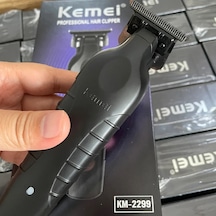 Kemei 2299 Berber Akülü Saç Düzeltici 0mm Sıfır Boşluklu Oyma Clipper Gri