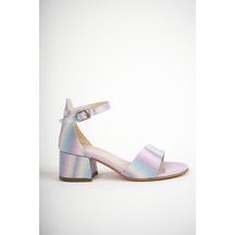 İncimoda Kız Çocuk Bilekten Bağlama Topuklu Taşlı Günlük Sandalet 001