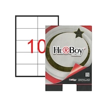 Herboy Hb-1610 105mmx57mm Beyaz Lazer Etiket 10