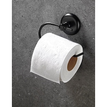 Yapışkanlı Tuvalet Kağıtlığı Wc Kağıtlık Tuvalet Kağıdı Askısı Siyah S-107