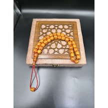 Rüzgar Gölü Herazon Hareli Osmanlı Benzetme Sıkma Kehribar Tesbih 11x10 Mm Gümüş
