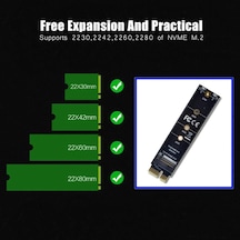 Lexroo Nvme M.2 Pcı-e3.0 1x Genişletme Adaptör Kartı Yüksek Hızlı M Anahtar Ngff Dönüştürücü Kart