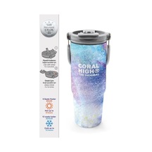 Coral High Renkli Desenli Pipetli Ve Direkt İçim Çelik Termos 900 Ml 38740 Çok Renkli