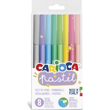 Carioca Pastel Renkler Yıkanabilir Keçeli Boya Kalem Seti 8 Renk
