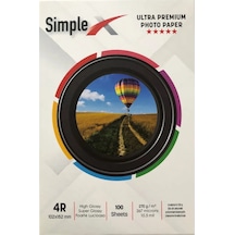 Simplex Ultra Premium 10x15 Parlak 270 Gr 100 Lük Fotoğraf Kağıdı