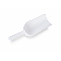 Plastik Kürek Beyaz - 250ml - Dibi Düz - Numune Küreği