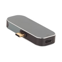 Vkemall Yx04-x3 Usb-c Hub Mini: Pd Şarj + Usb3.1 + Usb2.0 + Aux Çıkışları, 10gbps Hız, 100w Güç, Tüm Sistemler İçin Alüminyum Hub