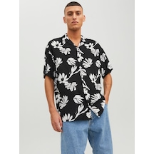 Jack & Jones Jack&jones Rahat Kesim Kısa Kollu Siyah Erkek Gömlek 12233536 001