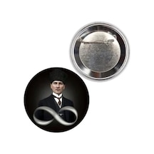 44 Mm Mustafa Kemal Atatürk Temalı Rozet, Anı Ve Hediye Seçeneği Açık Kahverengi