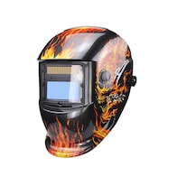 Hallow Solar Şarj Otomatik Karartma Kaynak Yüz Maskesi Başa E24545-1