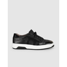 Cabani Premium Deri Siyah Erkek Sneaker