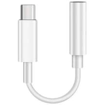 Schitec Usb-c To Headphone Jack iPhone 15 Uyumlu Dönüştürücü Adaptör Beyaz Uc11