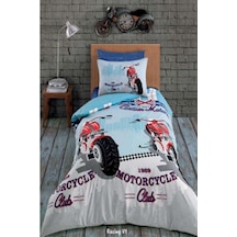 Racing Tek Kişilik Kapitoneli Nevresim Takımı 4 Mevsim Set