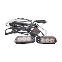 Çakar Lamba 3x2 Led 12w 12-24v Sarı-mavi / Lapa197-1
