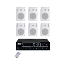 Westa Ws-6wh Ses Sistemi Paketi Amfi + 6 Duvar Hoparlör Anons & Müzik Yayını - 9042422421071