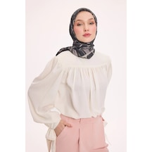 Silk Home Dört Mevsim Antik Motif Viskon Velora Eşarp 6419 Antrasit