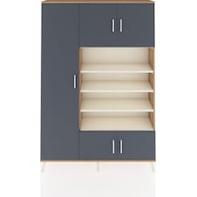 Arges Dolap 10 Raflı 5 Kapaklı 132x30x195 Çam-antrasit/aytaşı Çam Arges Dolap 10 Raflı 5 Kapaklı 132x30x195 Çam-antrasit/aytaşı Çam