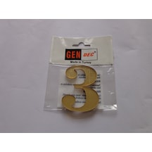 7Cm Altın Sarı No:3 Kapı Daire Postakutusu Dolap Numarası