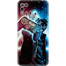 Infinix Hot 11 Play Kılıf Silikon Desen Play Me 1757 Siyah